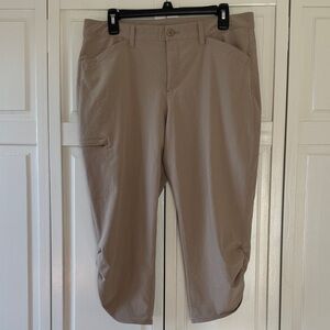 Eddie Bauer Women's Tan Cropped Capri Hiking Pants